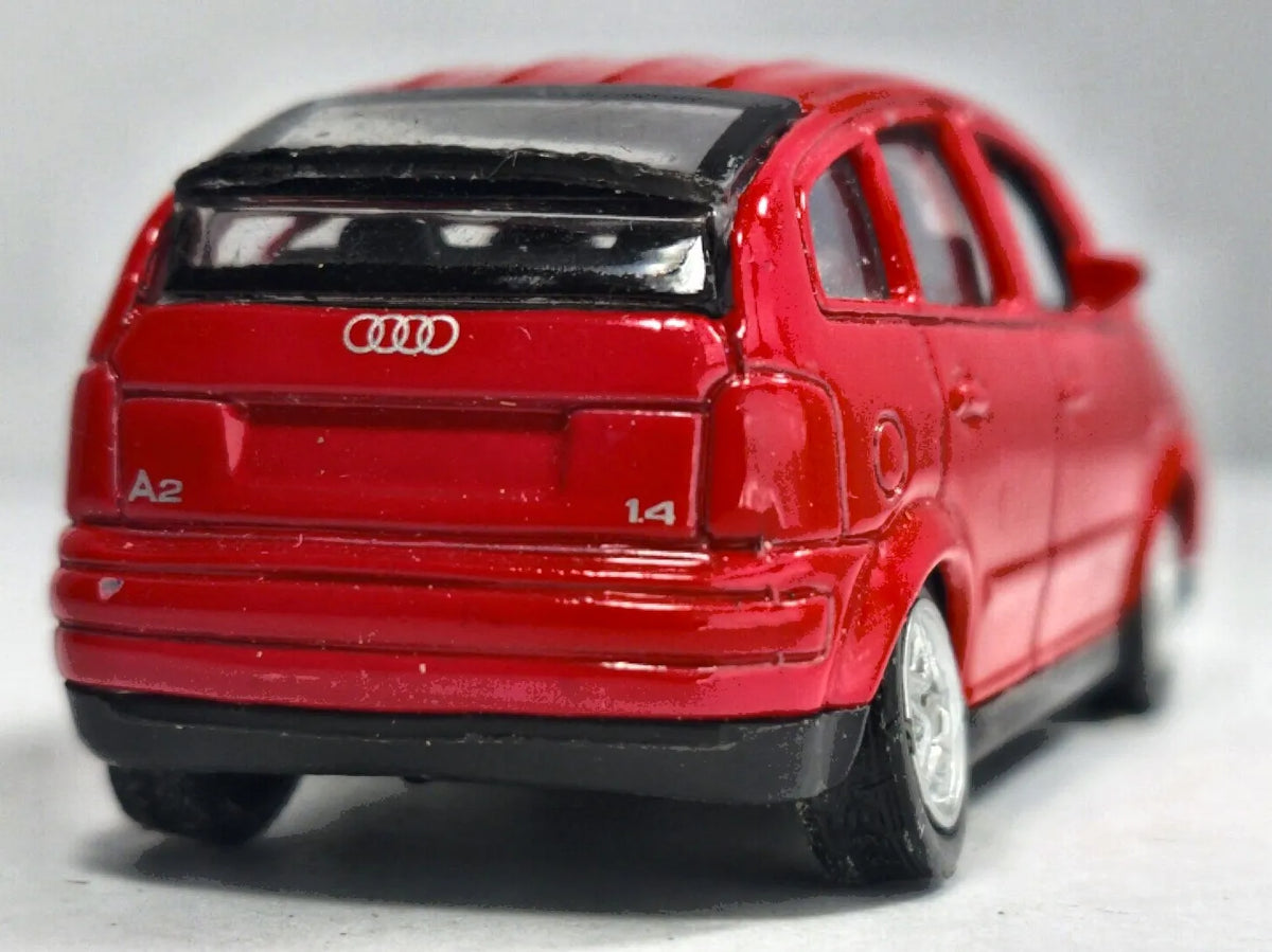 Audi A2 Welly 2008 Czerwony 1:64 – zdjęcie 6