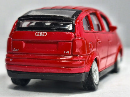 Audi A2 Welly 2008 Czerwony 1:64 – zdjęcie 6