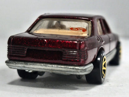 1983 MERCEDES-BENZ 380 SEL Hot Wheels 1991 Bordowy 1:64 2xMetal – zdjęcie 6