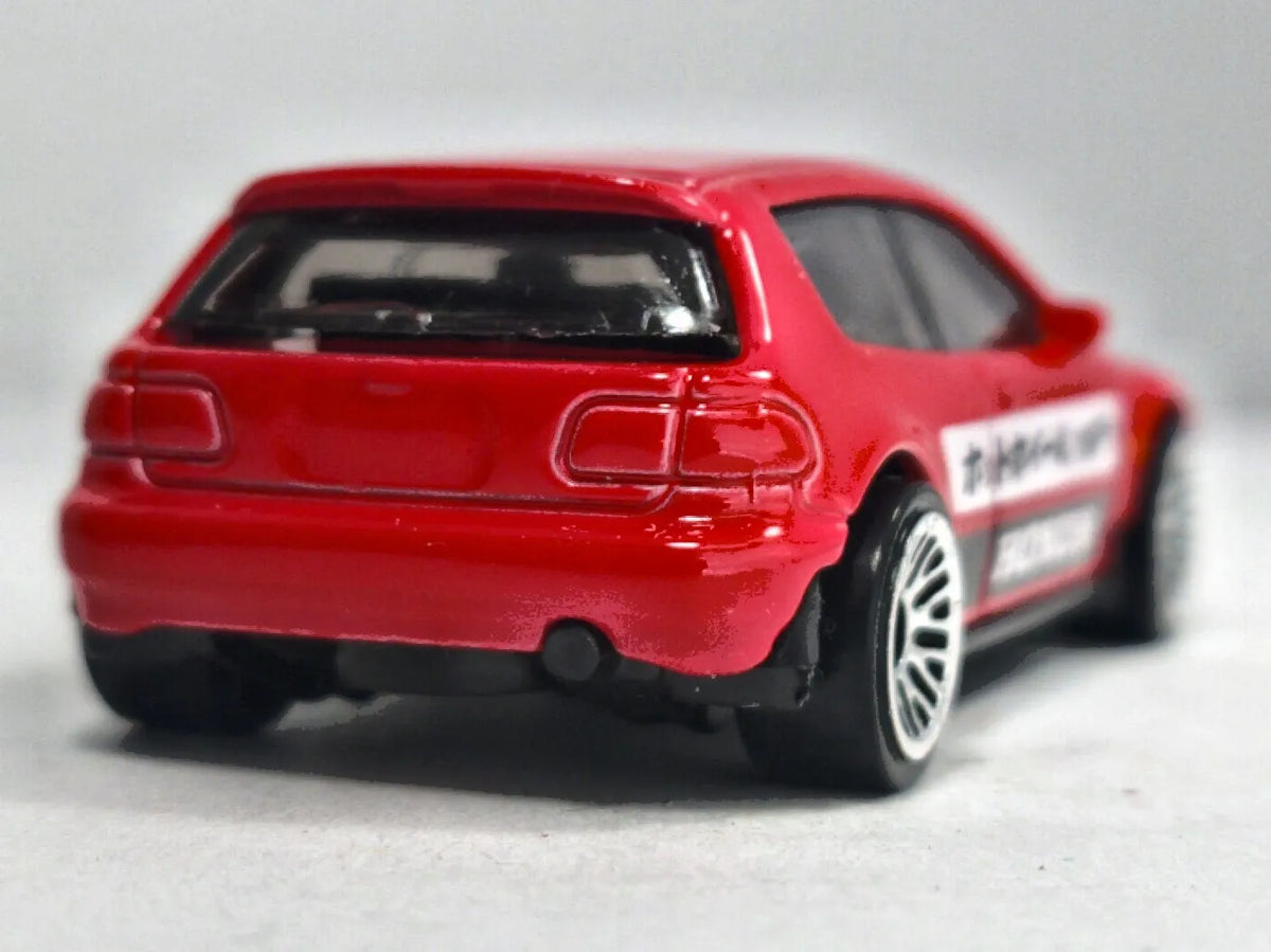 HONDA CIVIC EG Hot Wheels 2021 Czerwony 1:64 – zdjęcie 6