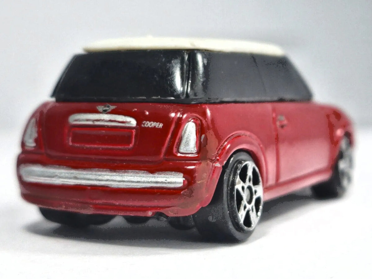 MINI COOPER, Maisto, Die cast, Biały i Bordowy, 1:64, Resoraki – zdjęcie 6