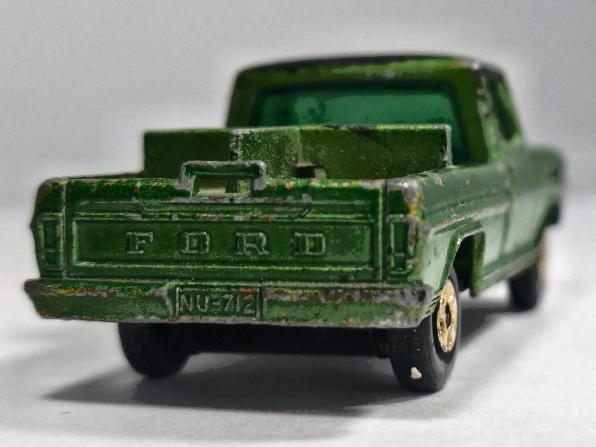 FORD KENNEL TRUCK, Matchbox 1968, Made in England, NO 50, Zielony, 1:64 – zdjęcie 6