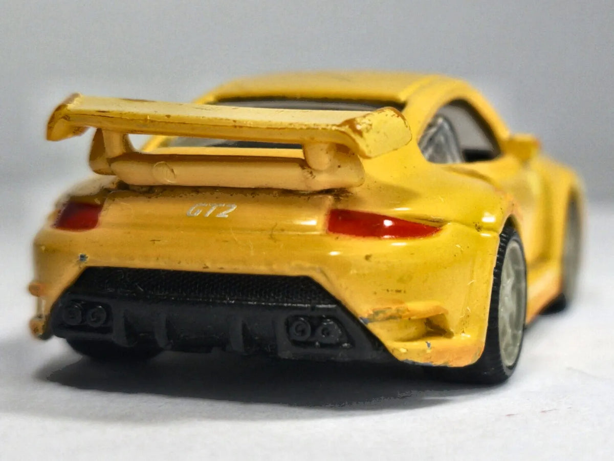 PORSCHE 911 GT2, Bburago, Made in Ch, Die cast 11636, Żółty, 1:43, Resoraki – zdjęcie 6