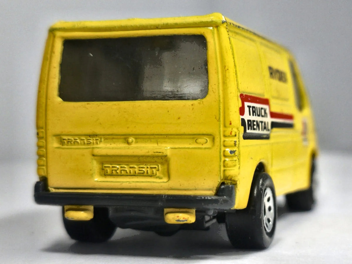 FORD TRANSIT, Matchbox 1986, Die cast, Żółty, 1:54, Resoraki – zdjęcie 6