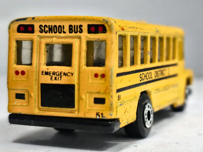 SCHOOL BUS / SCHOOL DISTRICT 2 Matchbox 1985 Żółty 1:120 – zdjęcie 6