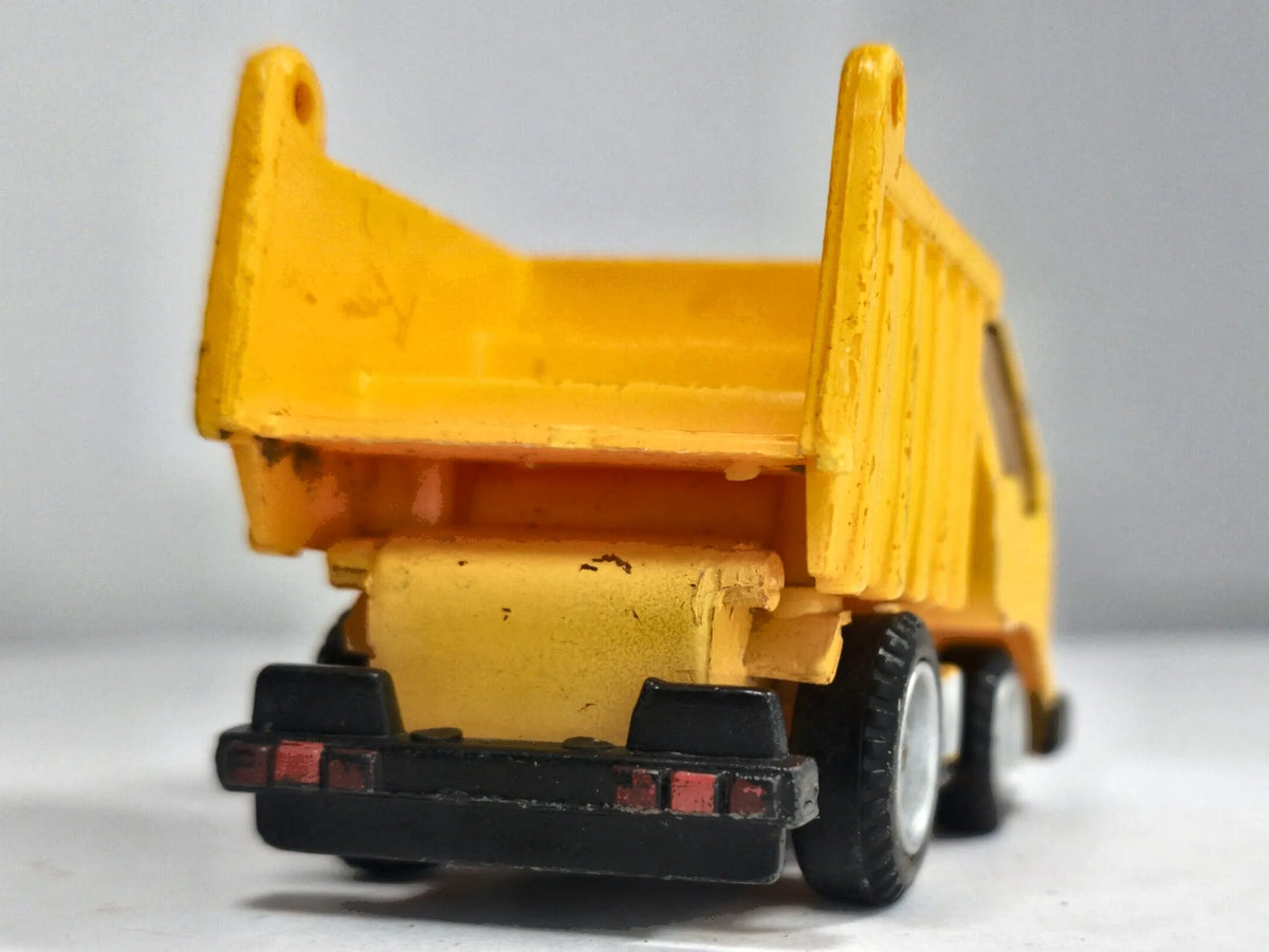 DUMP TRUCK, WYWROTKA, Zylmex Ok. 1978–1985, Die cast, Żółty, 1:64, Resoraki – zdjęcie 6