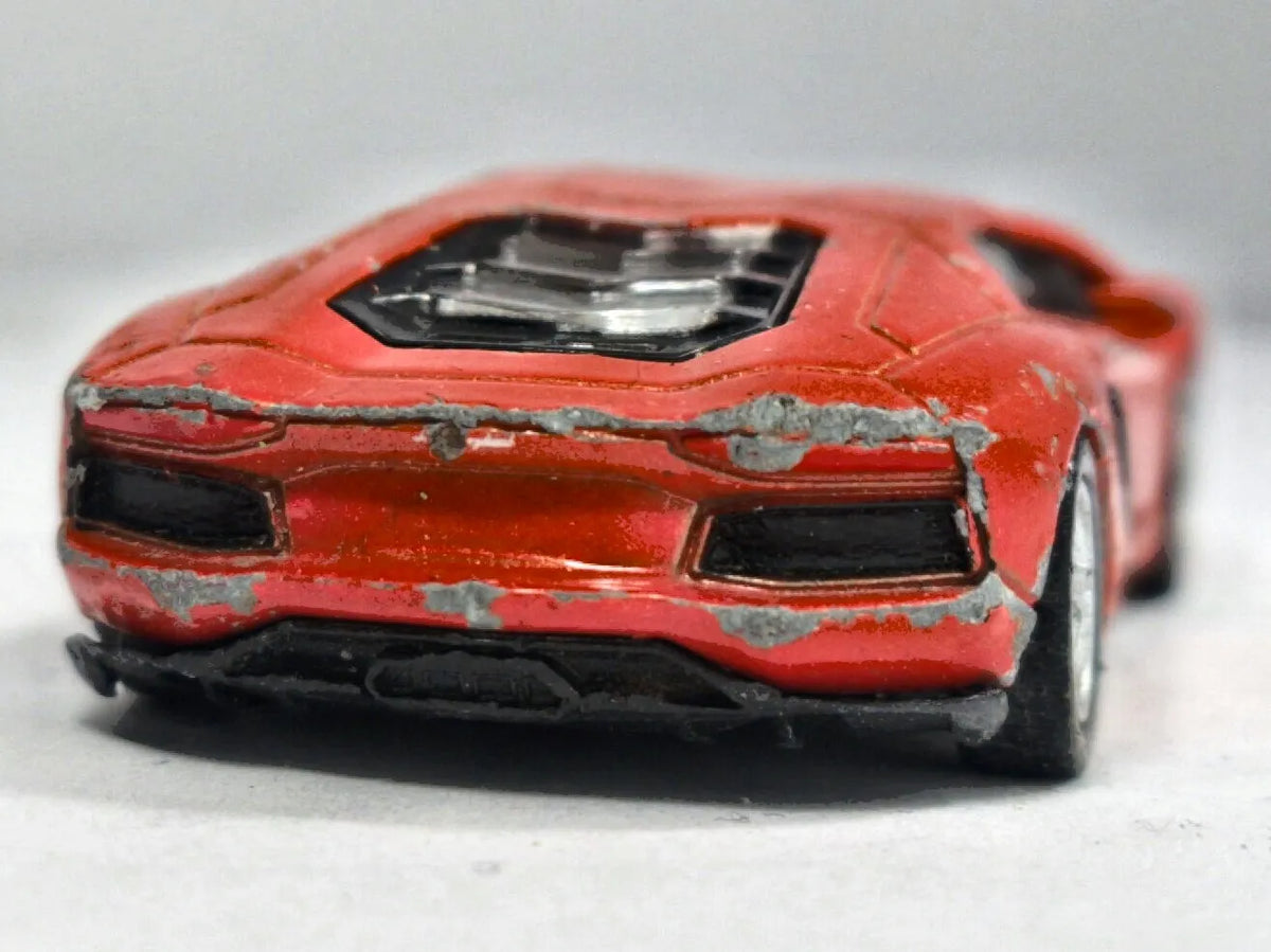 Lamborghini Aventador LP 700-4 Welly 1:64 Luzak Czerwony – zdjęcie 6