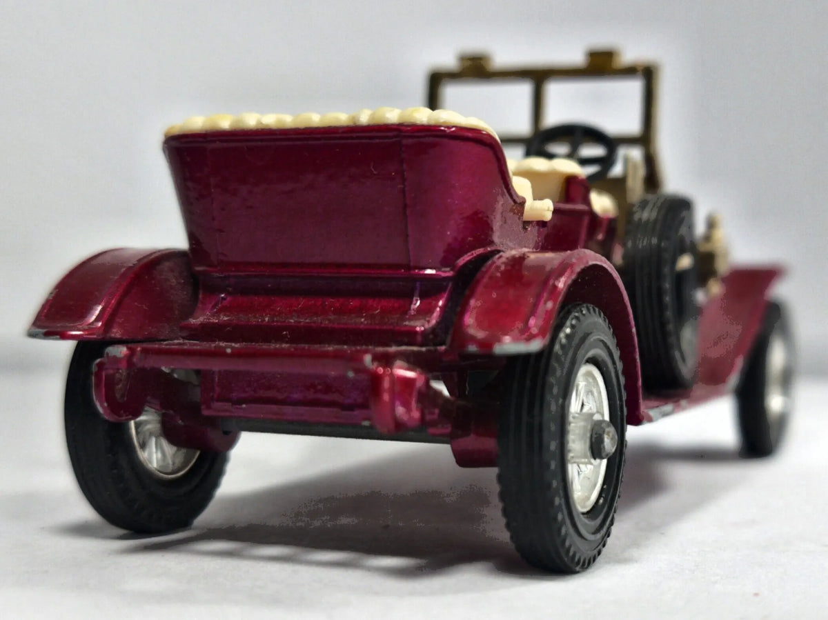 1909 THOMAS FLYABOUT Vintage Matchbox '70 Fuksja 1:36 Made in England – zdjęcie 6