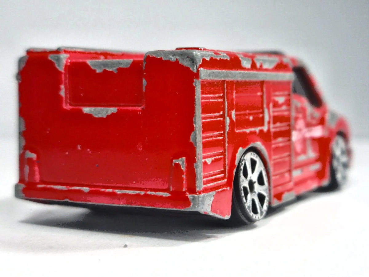 FIRE TRUCK (Straż pożarna) Motor Max, Die cast 6189/6190, Czerwony, 1:64 – zdjęcie 6