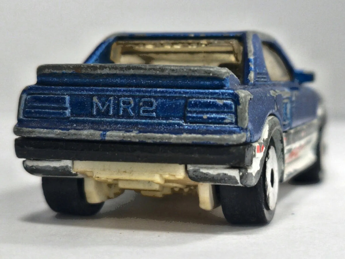 TOYOTA MR2 Lasers Matchbox 1986 Niebieski 1:56 Made in Macau – zdjęcie 6