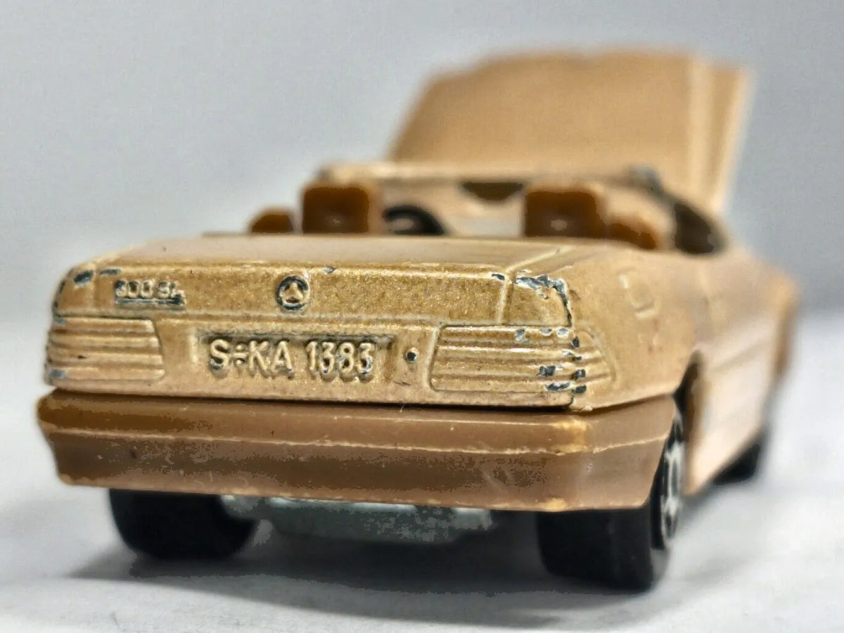 Mercedes 500 SL Majorette 1:58 Made in France Luzak Złoty 2xMetal – zdjęcie 6