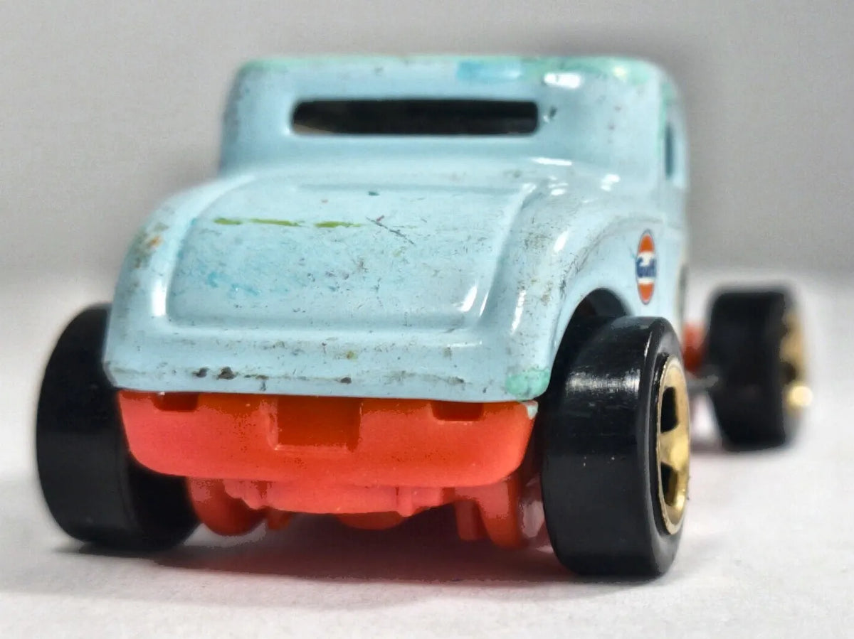 '32 FORD, GULF, Hot Wheels 1997-2016, Die cast DTX64 Błękitny 1:64 Resoraki – zdjęcie 6