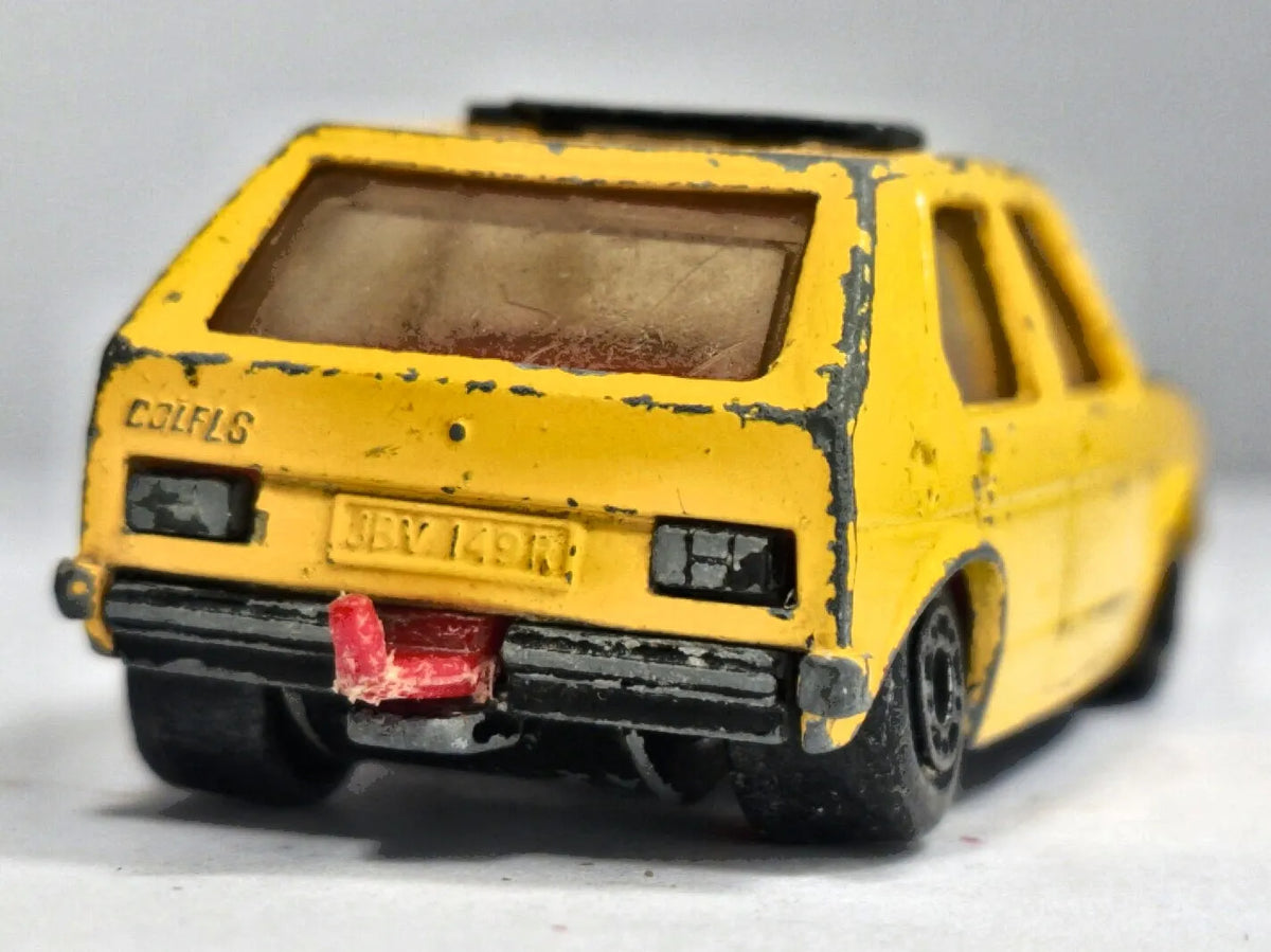 Vw Golf Superfast Matchbox 1976 Żółty 1:52 Made in England – zdjęcie 6