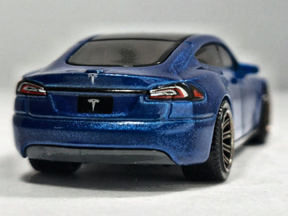 TESLA MODEL S, Matchbox 2022, Die cast MB1355, Niebieski, 1:66, Resoraki – zdjęcie 6