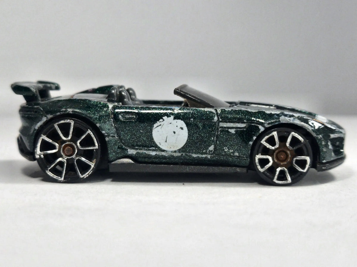 Jaguar F-Type Project 7 Hot Wheels 2015 Zielony 1:68 – zdjęcie 4