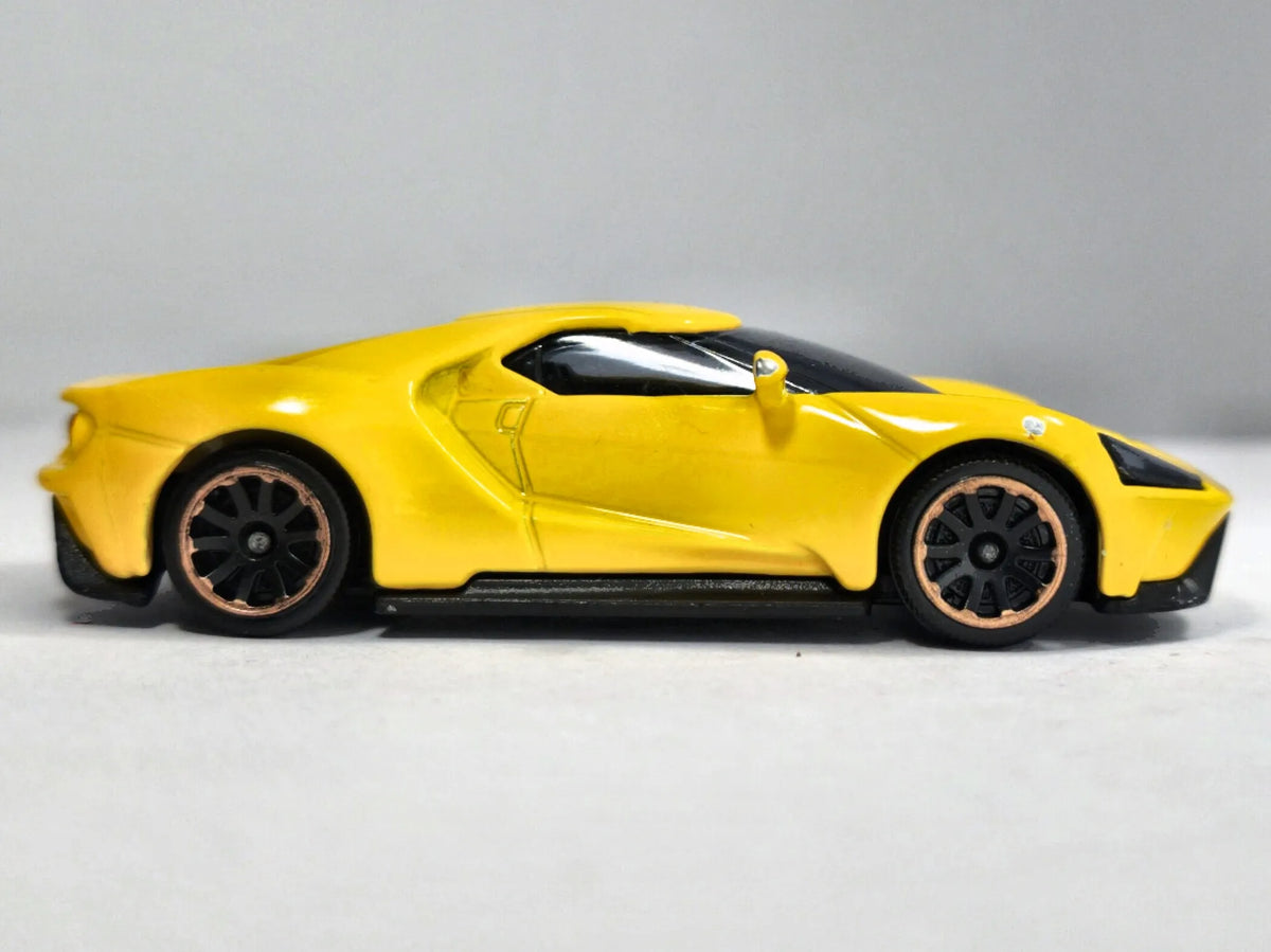 FORD GT, Majorette, Die cast 204B, Żółty, 1:63, Resoraki – zdjęcie 4
