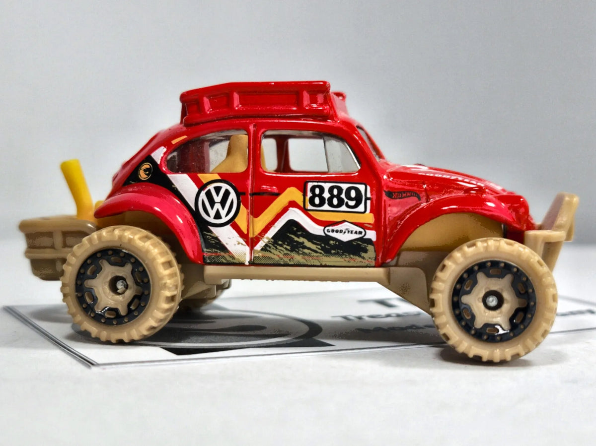Buggy VOLKSWAGEN BAJA BUG Hot Wheels 2021 Czerwony 1:53 TH Treasure Hunt – zdjęcie 4