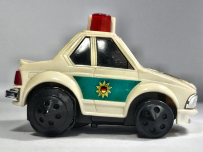 BMW 3 VINTAGE POLIZEI, 1983, Made in Hong Kong, Die cast 22831, Biały, 1:64 – zdjęcie 4