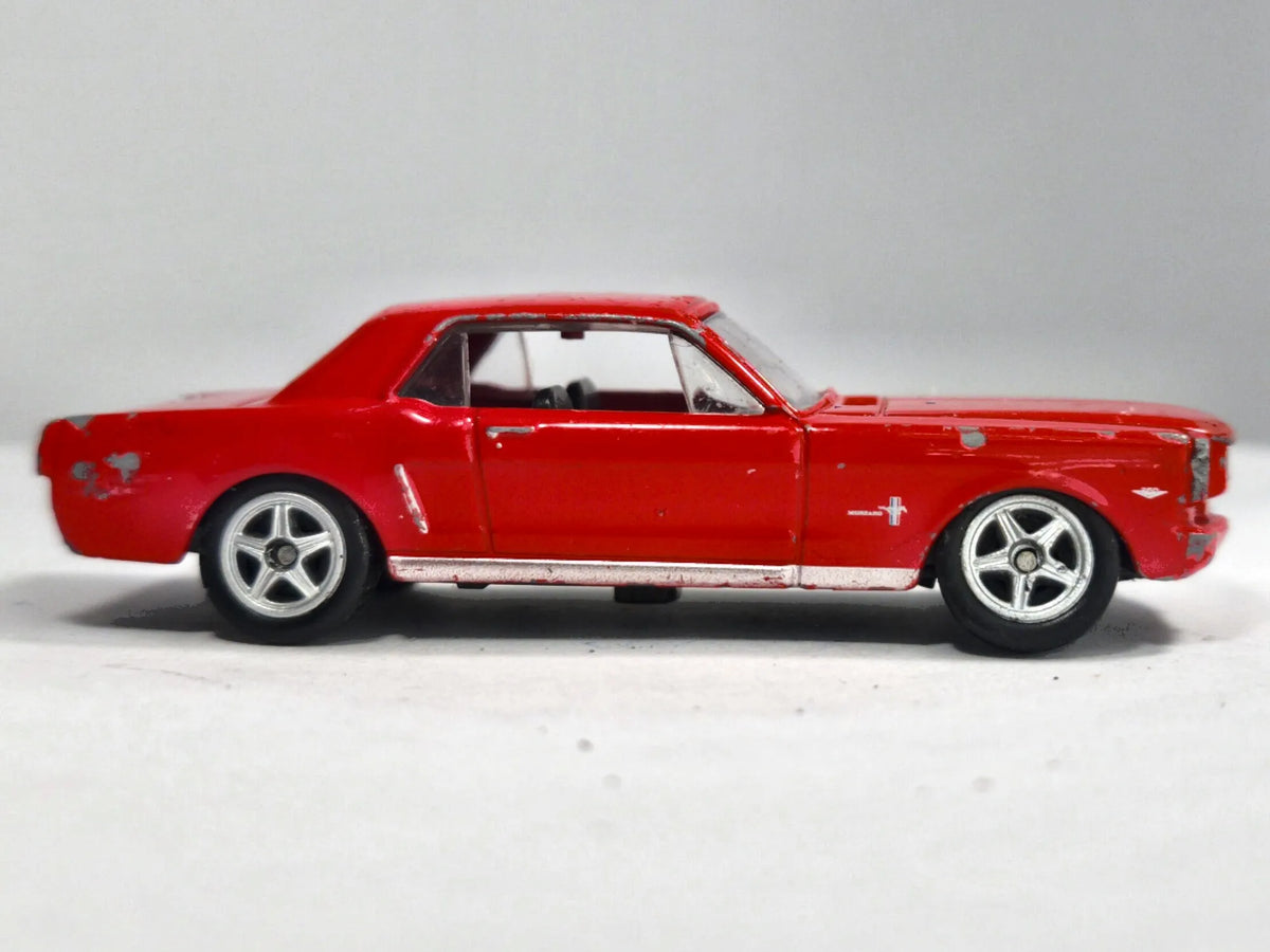 1964-1/2 FORD MUSTANG, Welly, Die cast NO 52262, Czerwony, 1:60, Resoraki – zdjęcie 4