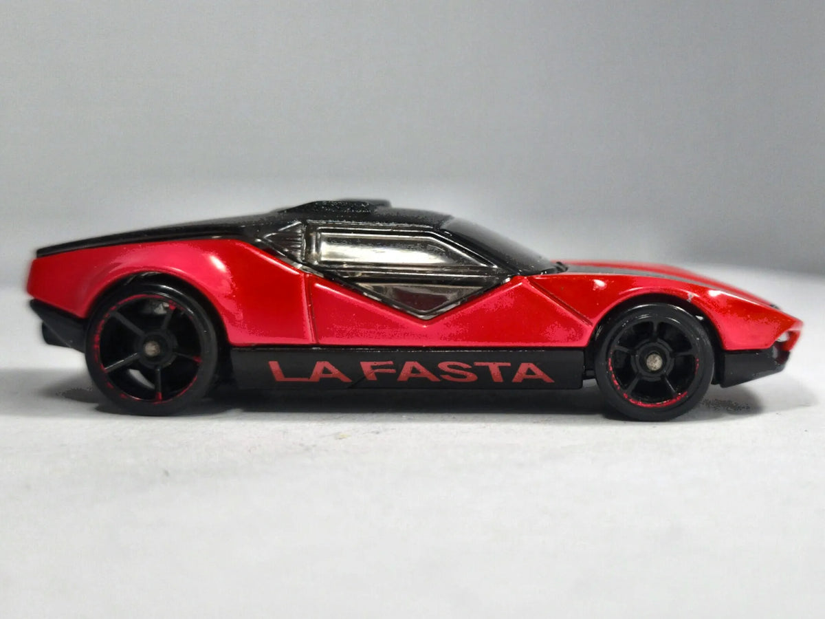 LA FASTA, Hot Wheels 2009, Die cast B22, Czerwony, 1:64, Resoraki – zdjęcie 4