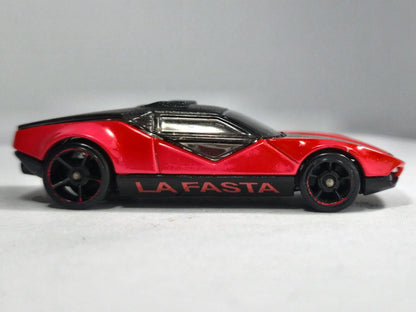 LA FASTA, Hot Wheels 2009, Die cast B22, Czerwony, 1:64, Resoraki – zdjęcie 4