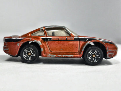 Porsche 959 Matchbox 1986 1:53 Made in France Luzak Brązowy – zdjęcie 4