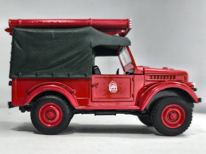 GAZ-69 PMG-20, STRAŻ POŻARNA, Deagostini, IMT20, Czerwony, 1:43, Resoraki – zdjęcie 4