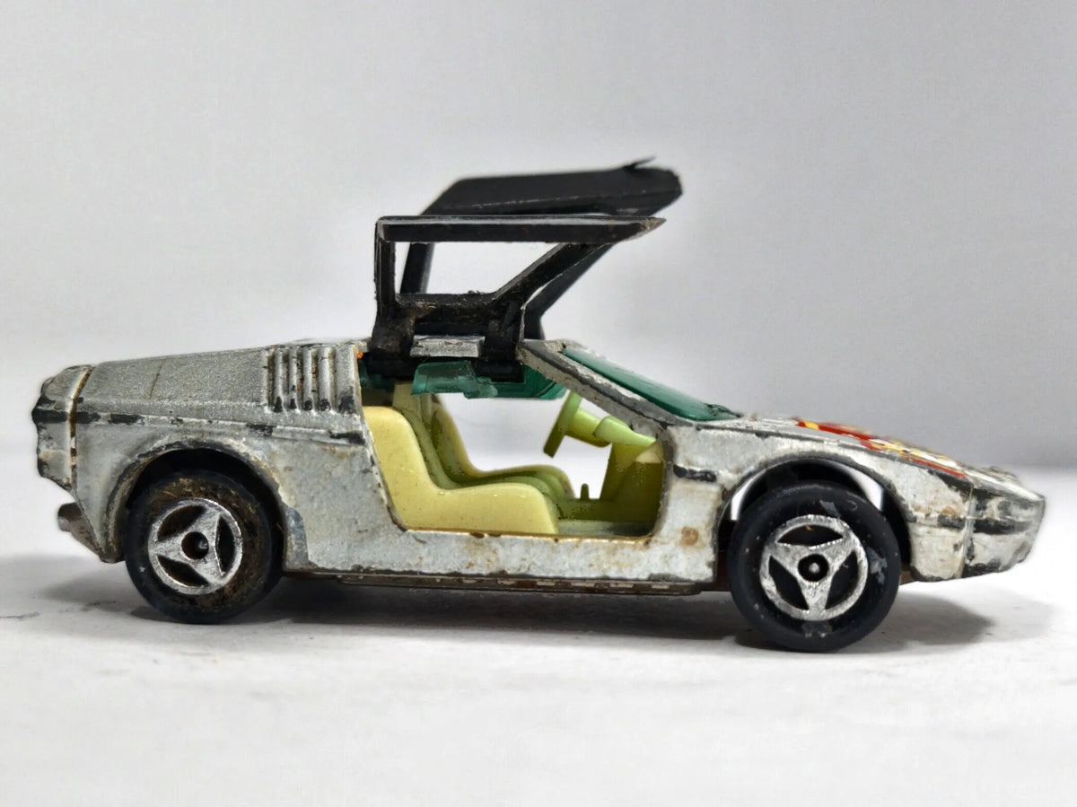 TURBO BMW Majorette 1976 Srebrny 1:60 Made in France – zdjęcie 4
