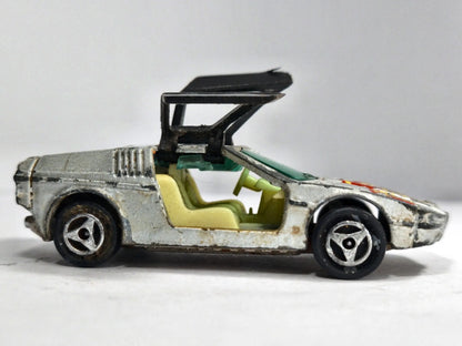 TURBO BMW Majorette 1976 Srebrny 1:60 Made in France – zdjęcie 4