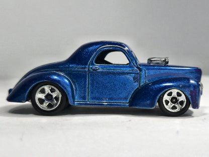 CUSTOM '41 WILLYS COUPE, Hot Wheels, Die cast 6069, Niebieski 1:64 Resoraki – zdjęcie 4