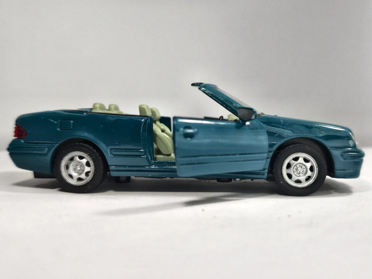 MERCEDES BENZ CLK CABRIO, Hongwell ok 2005, Die cast, Zielony 1:40 Resoraki – zdjęcie 4
