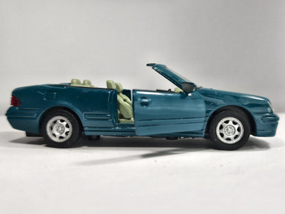 MERCEDES BENZ CLK CABRIO, Hongwell ok 2005, Die cast, Zielony 1:40 Resoraki – zdjęcie 4