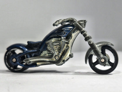 Motocykl Splitback, Hot Wheels 2009, Die cast, Niebieski, 1:64, Resoraki – zdjęcie 4