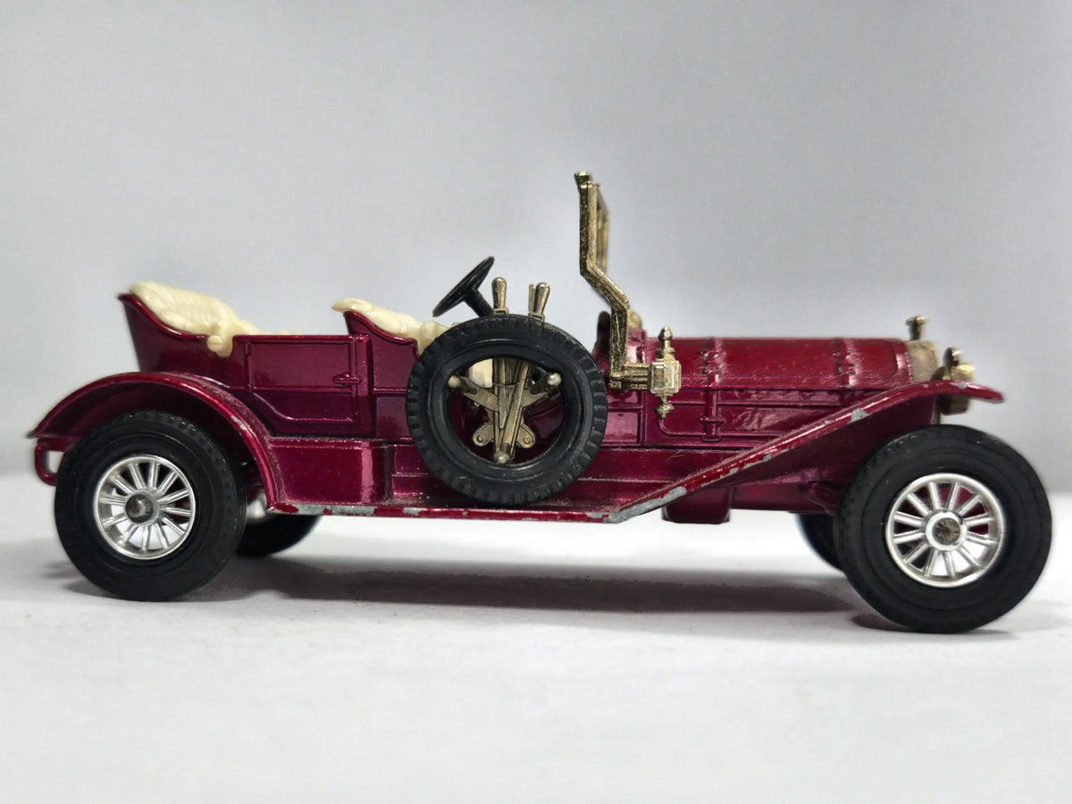 1909 THOMAS FLYABOUT Vintage Matchbox '70 Fuksja 1:36 Made in England – zdjęcie 4