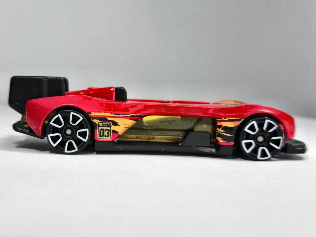 Electro Silhouette Hot Wheels 2018 HW Roadsters 1:64 53 Luzak Czerwony – zdjęcie 4