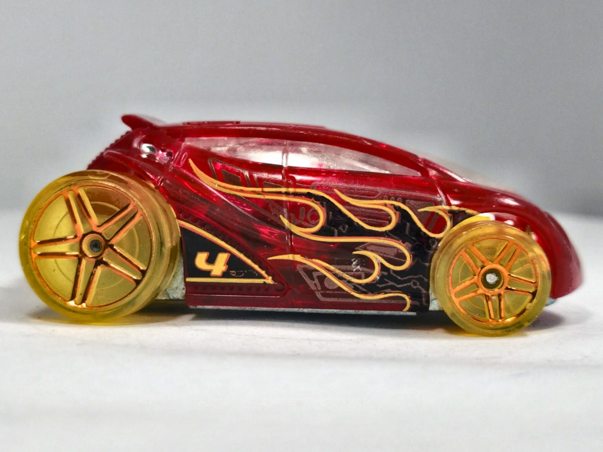 Vendetta Hot Wheels 2005 Czerwony Przeźroczysty 1:64 – zdjęcie 4