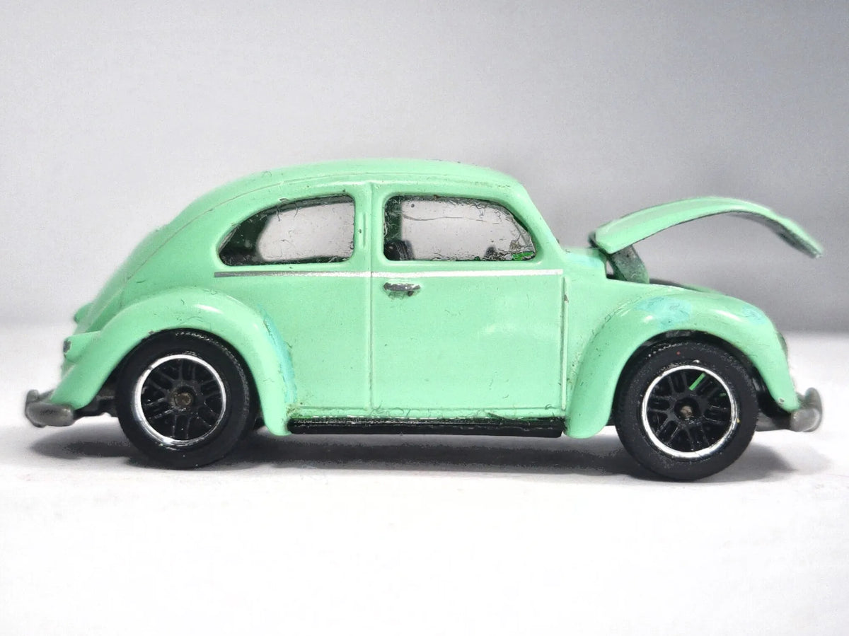 VW BEETLE, Majorette, Die cast 241A, Miętowy, 1:64, Resoraki – zdjęcie 4