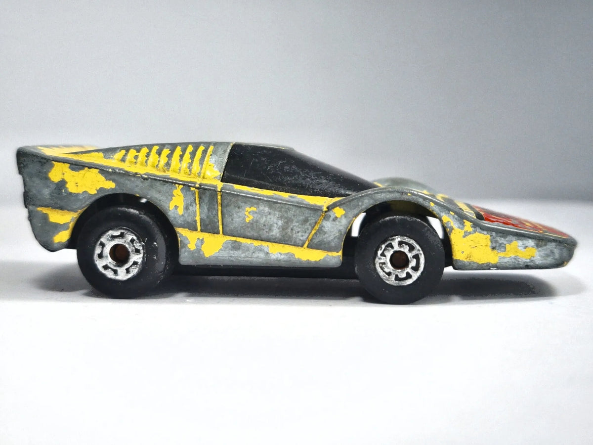 SUPER G.T., Matchbox 1985, Vintage Die cast BP 31/32, Szary, 1:64, Resoraki – zdjęcie 4