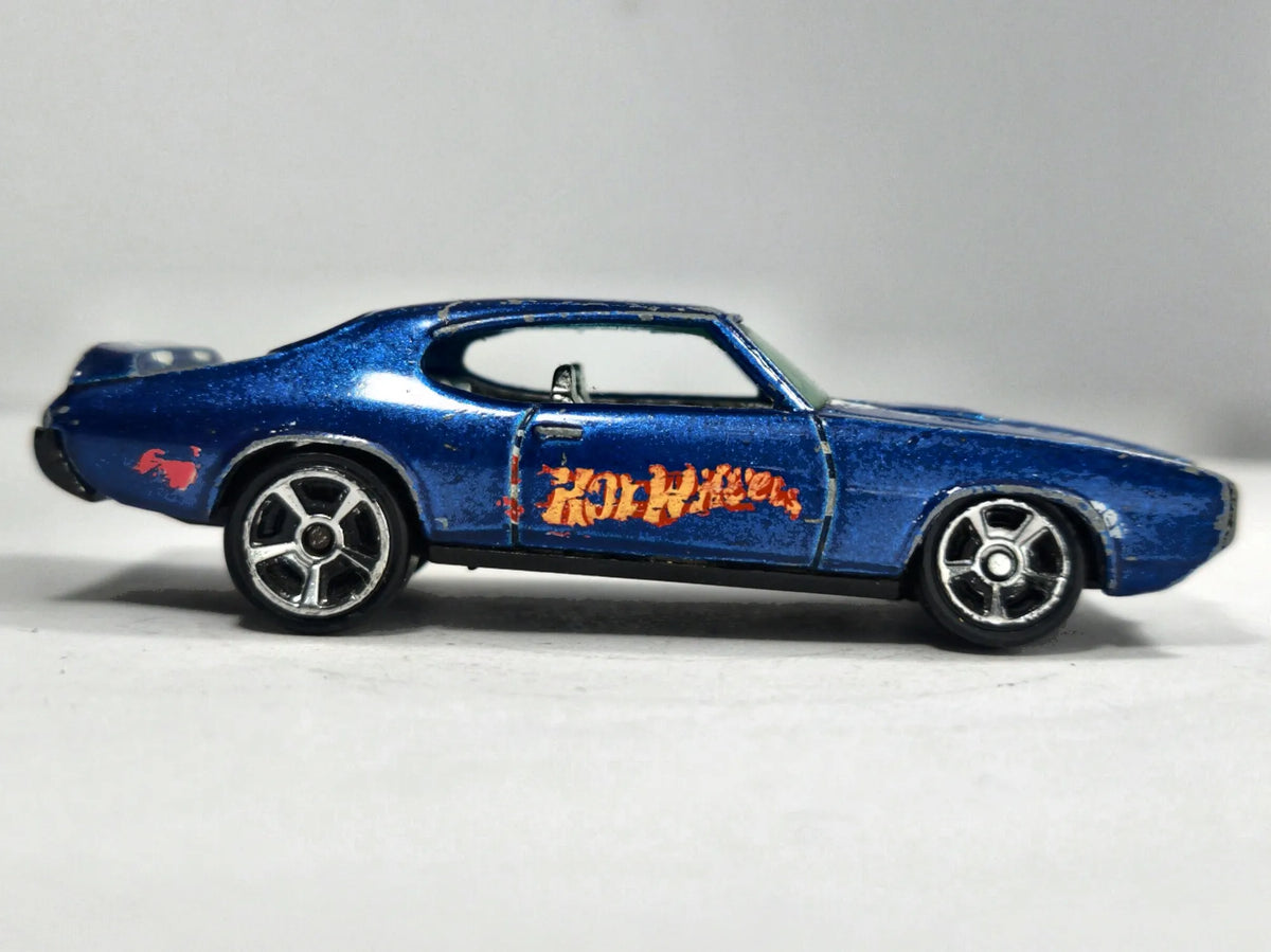 '69 Pontiac Gto Matchbox 1:60 Made in France Luzak Niebieski – zdjęcie 4