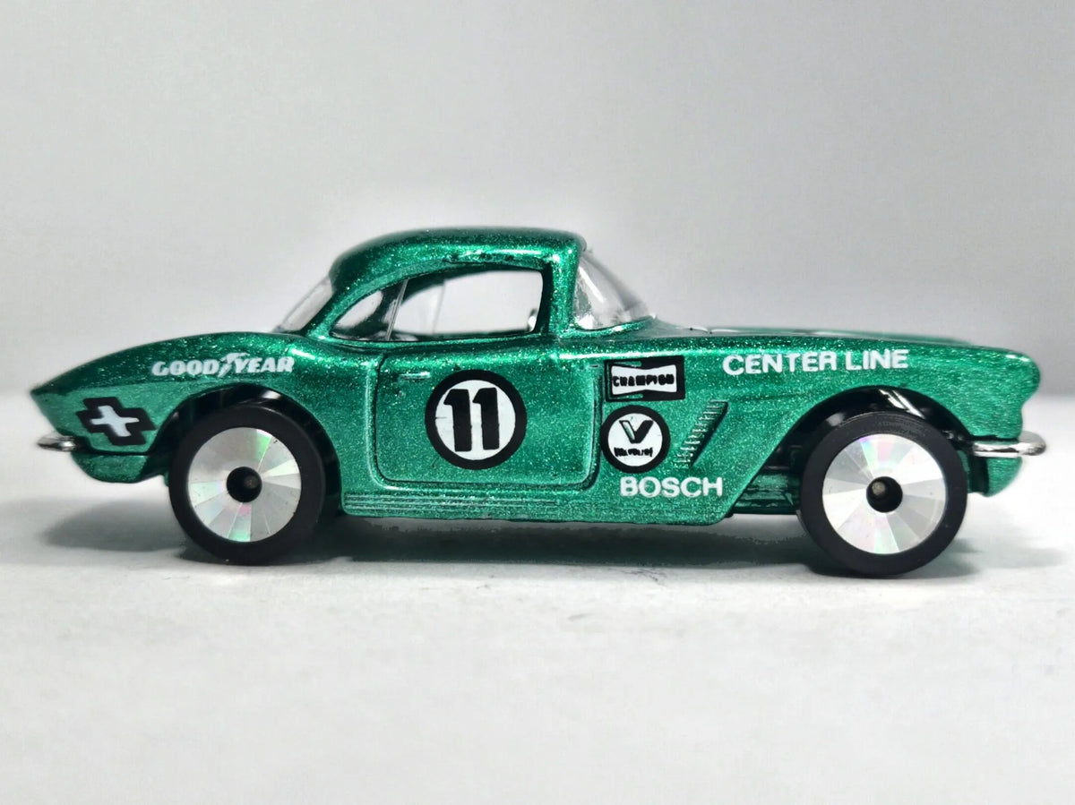 1962 CORVETTE Lasers Matchbox 1982 Zielony 1:59 Made in Macau – zdjęcie 4