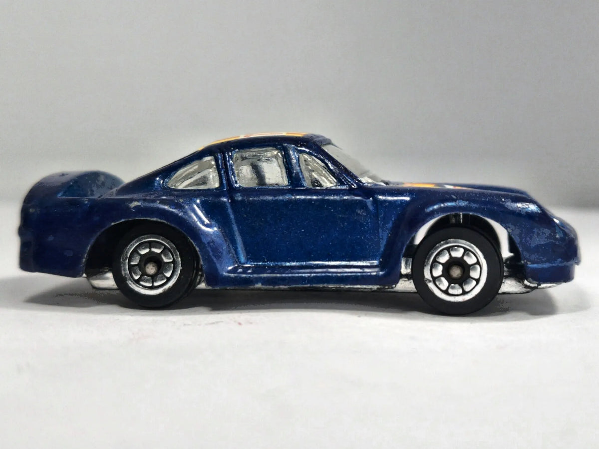 PORSCHE 959 TURBO, Pioneer, Vintage Die cast 1986, Niebieski 1:64, Resoraki – zdjęcie 4