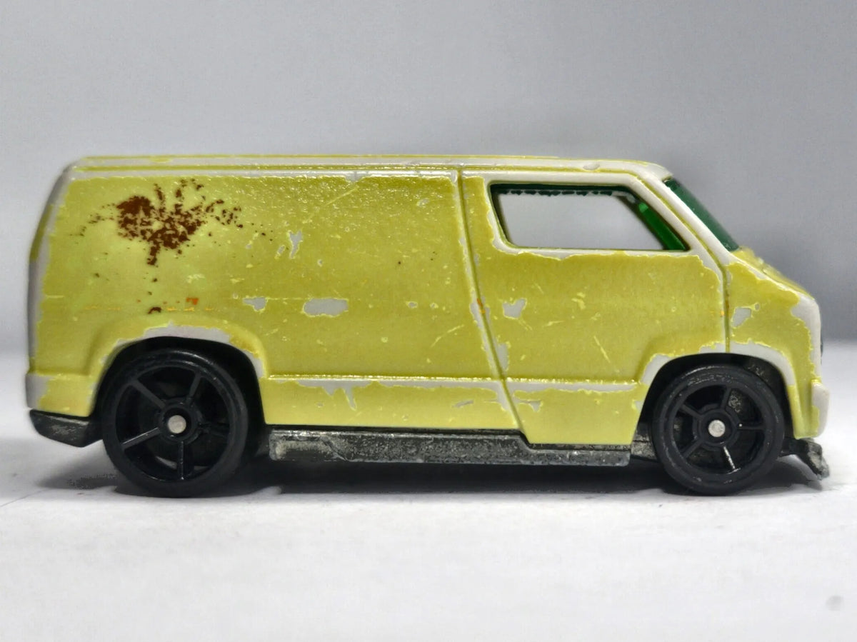 CUSTOM '77 DODGE VAN, Hot Wheels 2007, Die cast, Żółty Color Shifters, 1:64 – zdjęcie 4