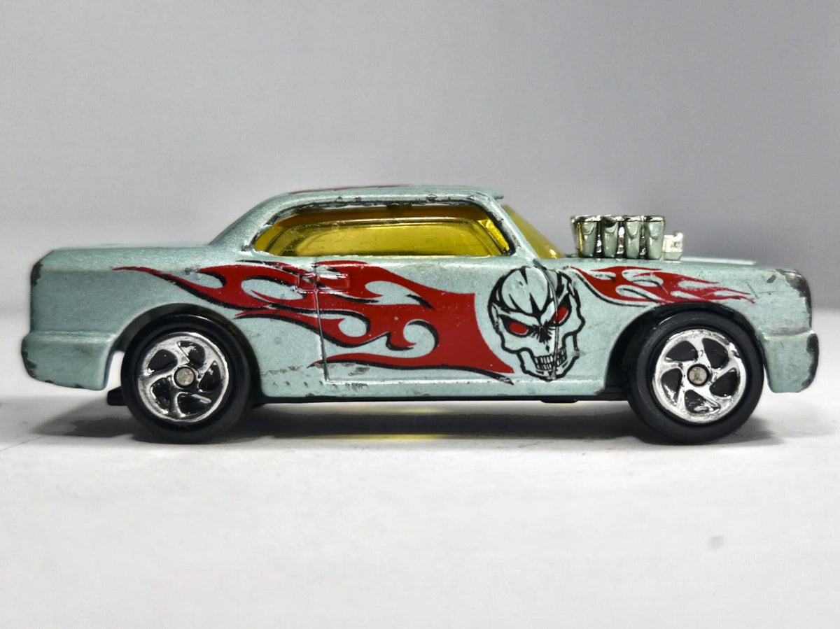 Jak '67 Pontiac GTO MUSCLE CAR, Vintage Die cast, Błękitny, 1:64, Resoraki – zdjęcie 4