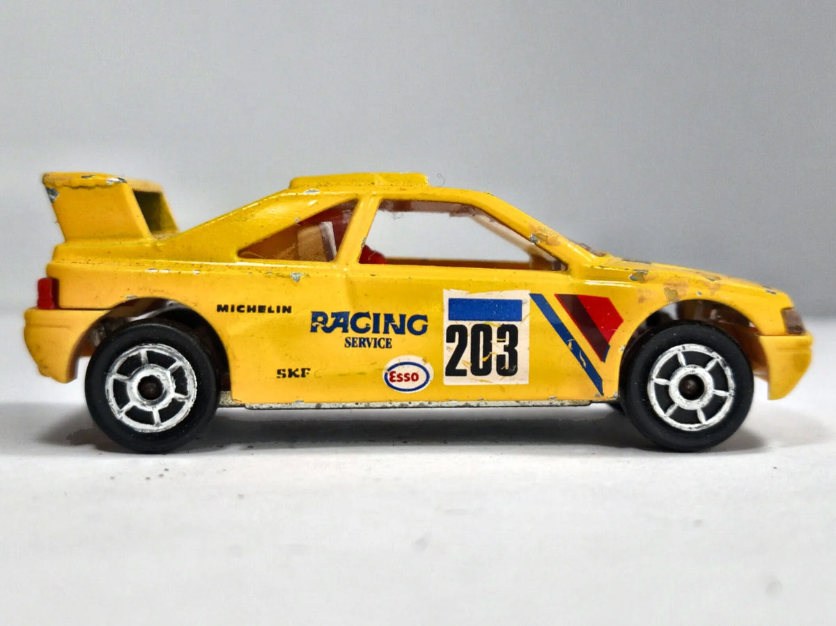 PEUGEOT 405 T 16 RACING 203 Majorette Made in France Żółty 1:60 – zdjęcie 4