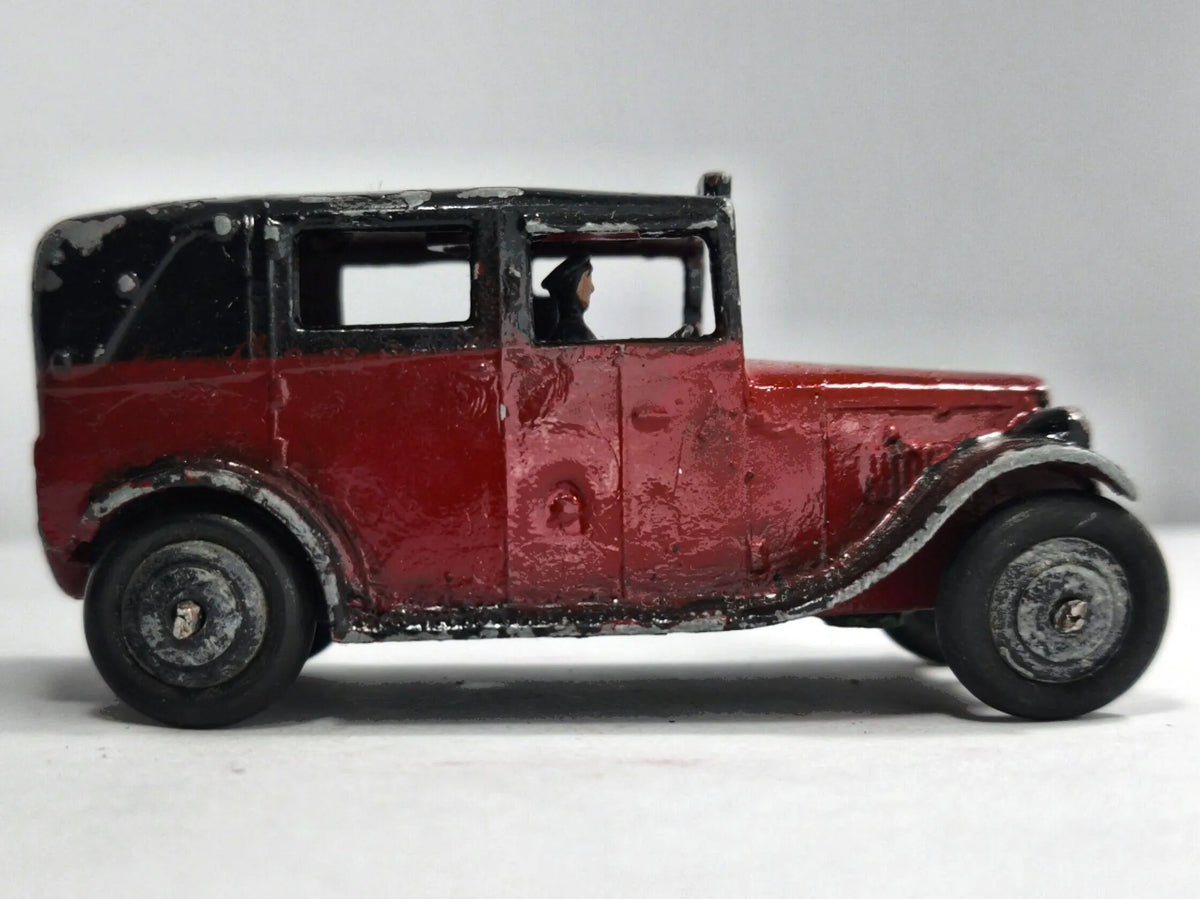 GRAHAM SEDAN TAXI Tootsie Toy 1936 Czerwony 1:55 Made in United States – zdjęcie 4