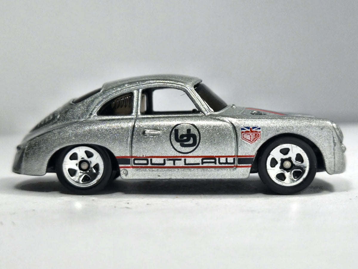 1966 Porsche 356A Outlaw Hot Wheels 2015 HW Showroom 1:64 Luzak Srebrny – zdjęcie 4