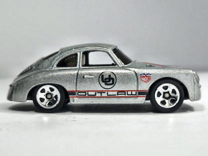 1966 Porsche 356A Outlaw Hot Wheels 2015 HW Showroom 1:64 Luzak Srebrny – zdjęcie 4