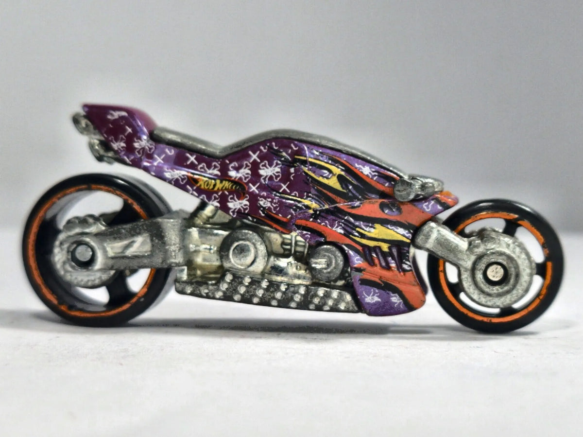 CANYON CARVER, Motocykl, Hot Wheels 2013, Die cast, Fioletowy 1:64 Resoraki – zdjęcie 4