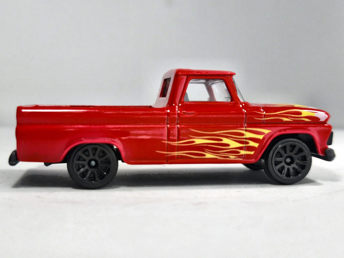 Chevrolet C10 Majorette 1:66 Pickup Czerwony Rod Squad – zdjęcie 4
