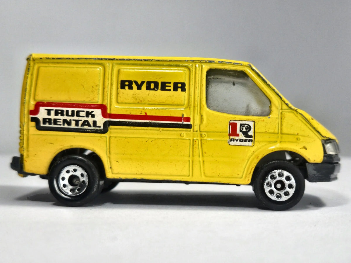 FORD TRANSIT, Matchbox 1986, Die cast, Żółty, 1:54, Resoraki – zdjęcie 4